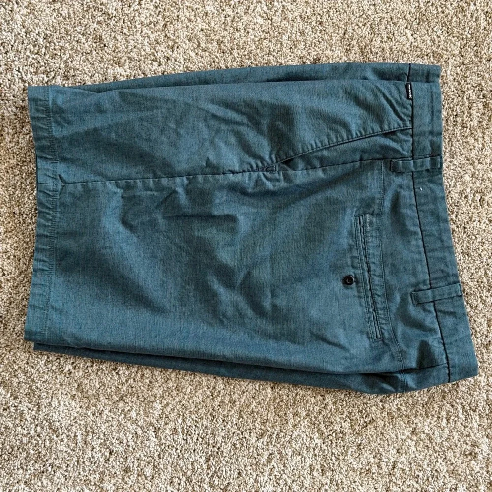 Hurley Mens Nike Dri-FIT‎ Hybrid Chino Shorts Teal Blue Heathered Size 36